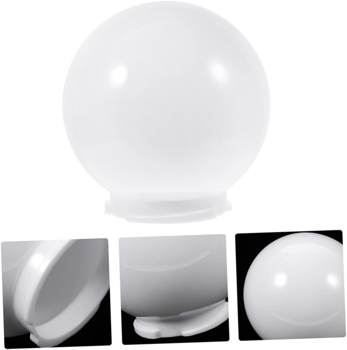 Outdoor Globe Lamp Shade Fixture Durable Acrylic Spherical Light Cover for Wall Mount Diameter Easy to Install for Patio and Garden Lighting