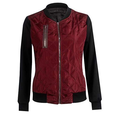 KYLEON Women's Coat Fasion Vintage Moto Biker Quilted Short Jacket Pea Coat Parkas Trench Coat Overcoat Outwear Plus Size