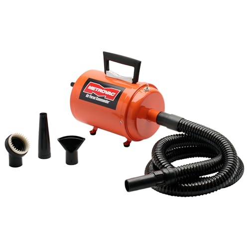 METROVAC AFTD-3: Air Force Commander 2-Speed Dryer - Orange | 4.0 HP | Professional Pet Grooming Blower | Made in USA