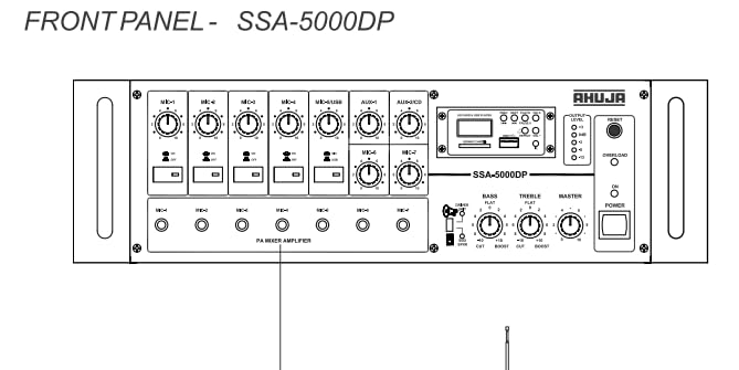 Image of Ahuja SSA-5000DP with 500 WATTS with Built-in Digital Player High Wattage PA Mixer Amplifier (1)