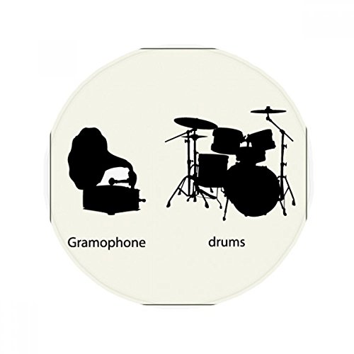 Tapis de drum kit pattern 80cm rond antidérapant multicolore pour sol - 2