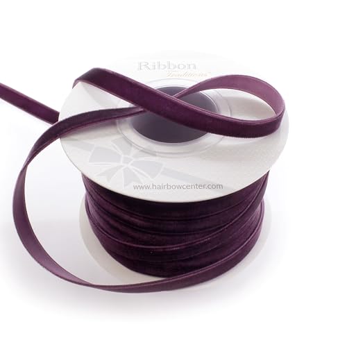 3/8' Velvet Ribbon - Narrow Single-Sided Craft...