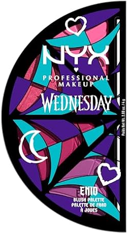 NYX PROFESSIONAL MAKEUP Wednesday Stained Glass Blush Palette, Makeup Palette with 4 Versatile, Intensely Pigm