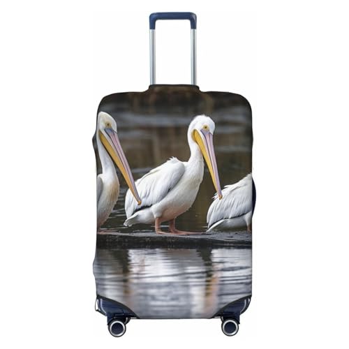 Three Pelicans Luggage Cover for Suitcase TSA Approved Elastic Suitcase Cover Anti-Scratch Travel Luggage Protector Cover Washable Trolley Case Cover Fit 18-32 Inch Luggage X-Large