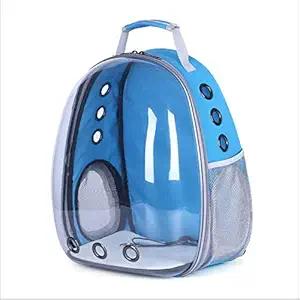 PSK PET MART Astronaut Space Capsule Pet Cat Dog Puppy Carrier Breathable Travel Backpack (Light-Blue)