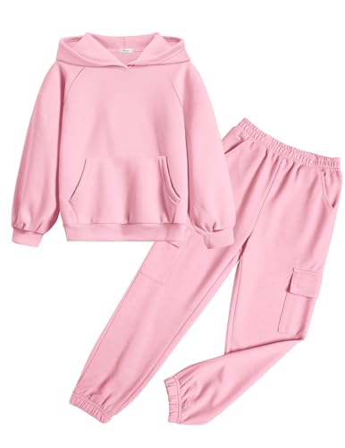 Image of Arshiner 2 Pieces Girls Outfits Fall Sweatsuits Sweatshirts and Sweatpants