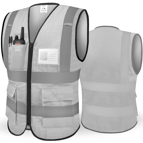 Image of TICONN Reflective Safety Vest High Visibility Class II Mesh Vest for Women & Men Meets ANSI Standards