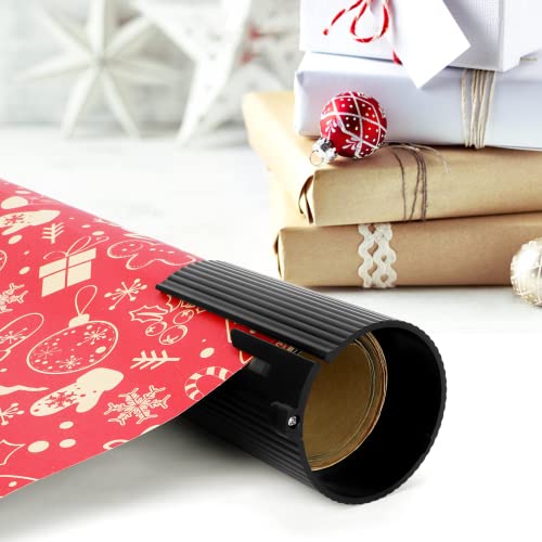 Replaceable Wrapping Paper Cutter(2 Rollers & 4 Blades) Christmas Gift Wrap Roll Cutter Tool, Little Sliding Cutter Tube, Rolled Cutting Device For Halloween, Birthday, Holiday,Crafting Wrapping Paper #TOP7