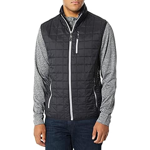 Cutter & Buck Men's Weather Resistant Primaloft Down Alternative Rainer Vest, Black, XX-Large Cover