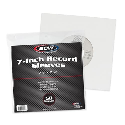 Pochettes vinyle 17,8 cm idéales pour les DJ et collectionneurs | Rangement papier blanc BCW