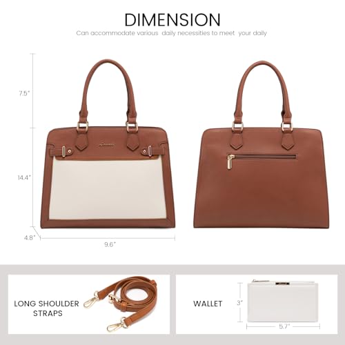 Image of LOVEVOOK Purses and Handbags for Women, Tote Shoulder Bag Satchel Purse and PU Leather Top Handle for ladies