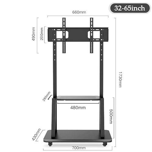 Yfsdx Mobile Tv Cart Stand Fits 32-65 Inch Free Lift Tv Cart Stand Floor Stand With Av Stand Camera Mount #TOP1