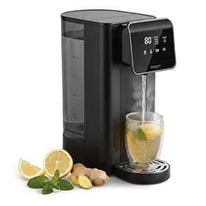 Seeger Heisswasserspender - heißes Wasser in Sekunden, 8 Temperaturstufen (40-100°C), 2.5 liter, Digitaler Touchscreen, für Babynahrung geeignet, BPA-frei, SGR1150BK