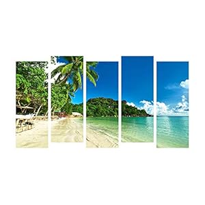 PAPER PLANE DESIGN 5 Panel Canvas Painting. Large size wooden framed split art print for living room wall decoration…