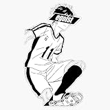 Blue Lock Yoichi Isagi The Egoist World Striker Transparent - Black Sticker Vinyl Waterproof Sticker Decal Car Laptop Wall Window Bumper Sticker 5'