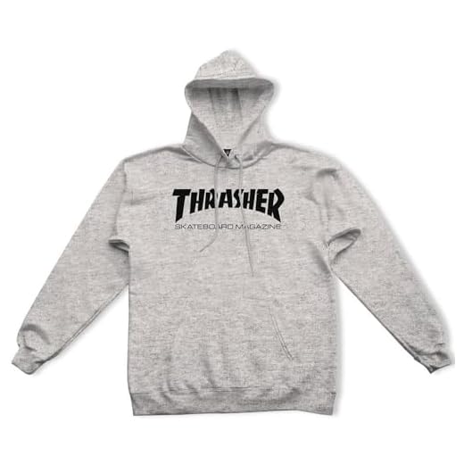 Thrasher Skate Mag-huvtröja för män Grå grå ljunga M