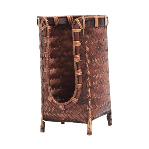 GLEAVI Cup Storage Container Vintage Woven Tea Cup Organizer for Home Office Tea Room Reception Elegant Design Practical Tea Storage