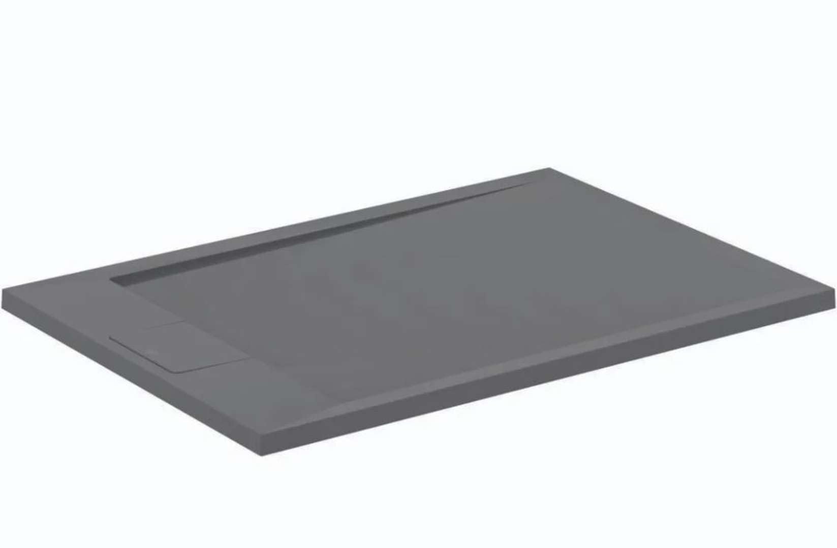 Receveur de douche ultraplat 100x70 cm gris en résine aspect pierre Ideal Standard i.Life