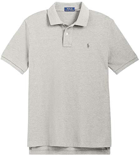Image of Polo Ralph Lauren Men Custom Fit Mesh Pony Logo Shirt (XXL, LiteAndovrHtr)