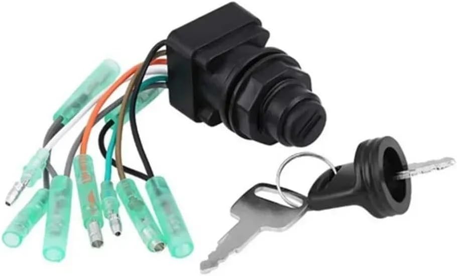 Amazon | ヤマハ用船外機制御ボックス用ボートイグニッションスイッチスターター交換 703-82510-43-00 | バイク電装用スイッチ・配線パーツ  | 車＆バイク アクセサリー 37110-99E00 キースイッチイグニッション SUZ DT25～DT225 船外機エンジンモーター部品 3711
