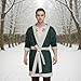 Norse Alley Viking Wool Coat, 100% Wool, Includes Herringbone Belt, Ideal for LARP, SCA, Reenactments, Historical Costumes (Green, M/L)
