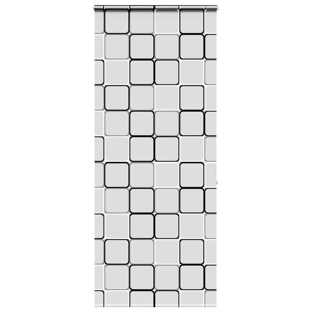 Cortina de ducha enrollable con casete de 100 x 240 cm, tejido PEVA ancho 96 cm, resistente al agua, con riel de aluminio, conector de cadena, ahorra espacio, para baño, opaco, fácil de montar