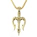 HomeSoGood 2PCS Mens Trident Neptune Pendant Necklaces Stainless Steel Hip Hop Punk Ancient Statement Necklace Jewelry Gift for Men