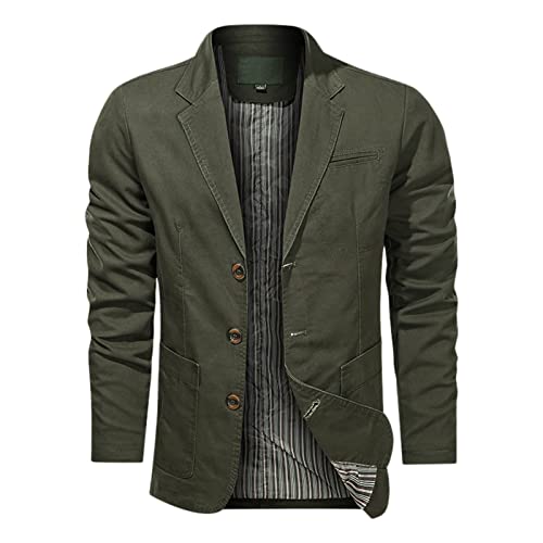 Mens Cargo Blazer Jacket Tactical Military Button Down Fashion Fall Work Sport Outoor Thermal Lapel Coat2