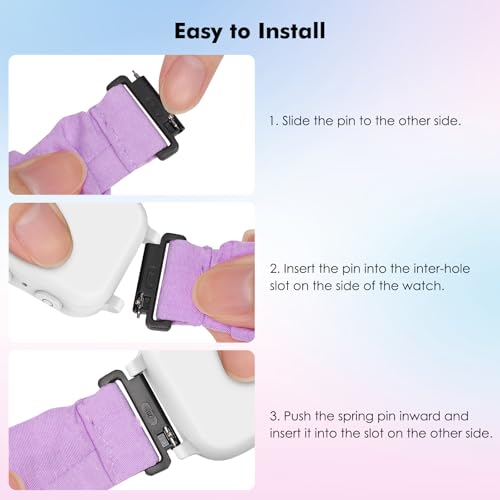 Image of 3pack Elastic Scrunchie Band Compatible with Gizmo Watch 3 2 1, Compatible with Gabb Watch 3e 3 2 1, Compatible with SyncUP Kids Watch, Strechy Loop Replacement Strap for Childrens