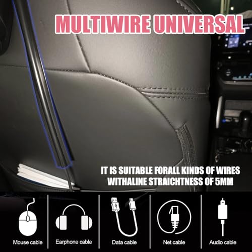 RGOAANC 4PCS Car Wire Sleeve, Car Concealed Wire Sleeve, Self-Adhesive Tubing Cable Hidden Protector, Car Accessories Automotive Power Cord Cover PVC Cable Sleeve for USB, Audio and Video Line