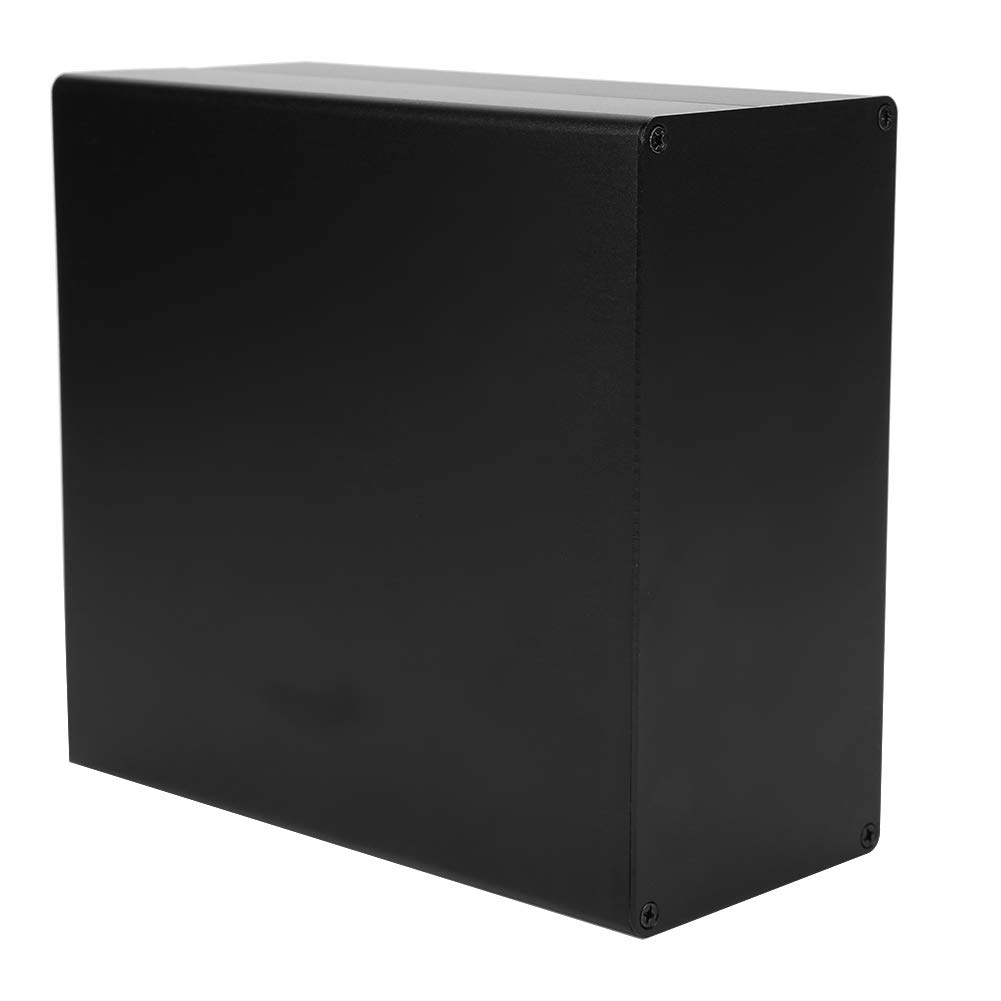 Caja de proyecto de aluminio de tipo dividido de 80x160x170mm, carcasa de disipación de calor de conexión de PCB negra mate de 1,5 mm