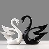 Maß des kleineren Schwans(HxB): 21x18cm, Farbe: weiß