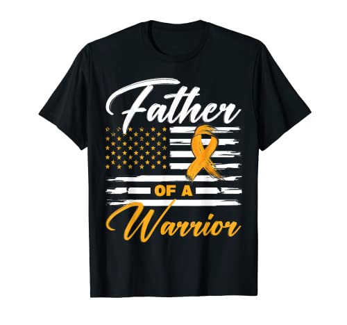 Father Of A Warrior USA Flag Appendix Cancer Awareness Camiseta