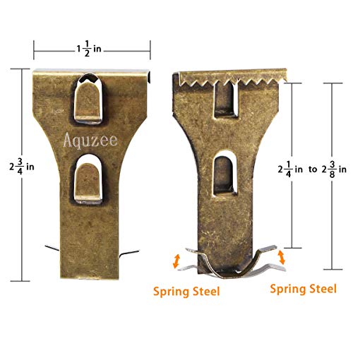 Brick Hooks, Spring Steel Clips Brick Wall Picture Wreath Lights Hanger Fastener Fits Brick 2 1/4 to 2 3/8 in Height 12 Pack - Thumbnail 4