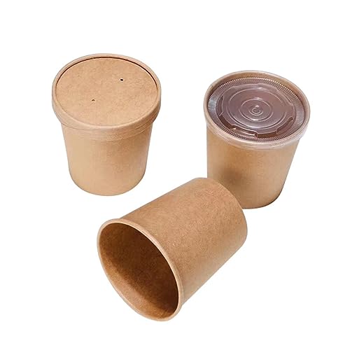 Gobelets à soupe jetables sans fuite Healeved 350 ml pour transporter vos repas chauds - 6