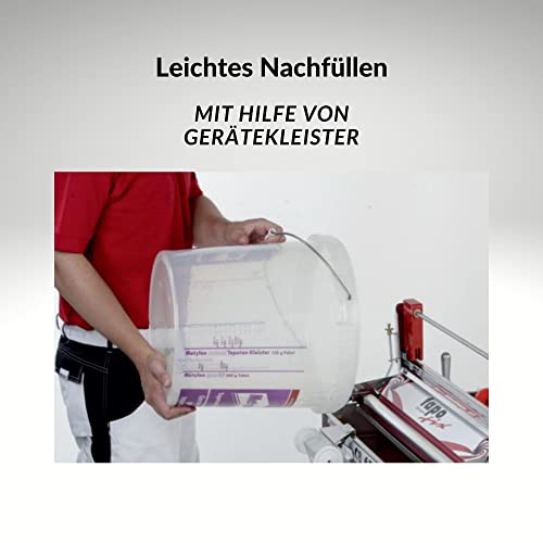 Tapofix Tapeziergerät CB 75 X - Standgerät für Tapeten und Raufaser - Tapeten bis zu 82 cm Breite - Für Großrollen - Eingebauter Kleisterkasten - Fahrbar und einklappbar