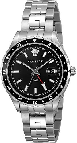 Preisvergleich Produktbild Versace Unisex Erwachsene Analog Quarz Uhr mit Edelstahl Armband V11100017