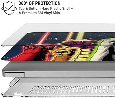 Skinit Case + Skin Compatible with MacBook Air 13in (2020) - Officially Licensed Warner Bros Green Lantern Fists in The Air Design