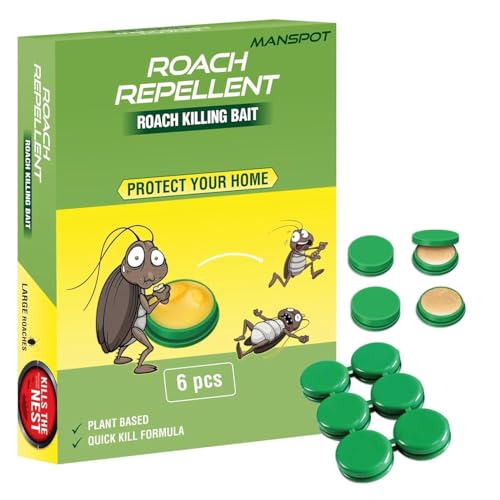 Image of Natural Cockroach Killer for Kitchens, Bathrooms, and Cabinets, Eco-Friendly Home Remedy for Indoor Cockroach Control (6 Bait Pack)
