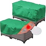Nvcefza 2 Pack 59' x 35' x 17' Upgraded Insulation Raised Garden Bed Cover with Thermal Aluminum Film Liner, Rectangular Plant Covers Freeze Protection Outdoor Winter Plants Frost Covers Blanket