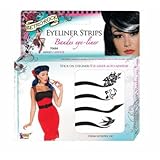 Forum Novelties Women's Retro Rock Eyeliner Kit, black Standard