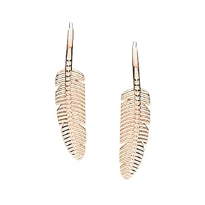 Fossil Boucles D&rsquo;Oreilles Pour Femmes Classiques, Longueur : 32mm, Largeur : 14.4mm Boucles D&rsquo;Oreilles En Acier Inoxydable Or Rose, JF03668791