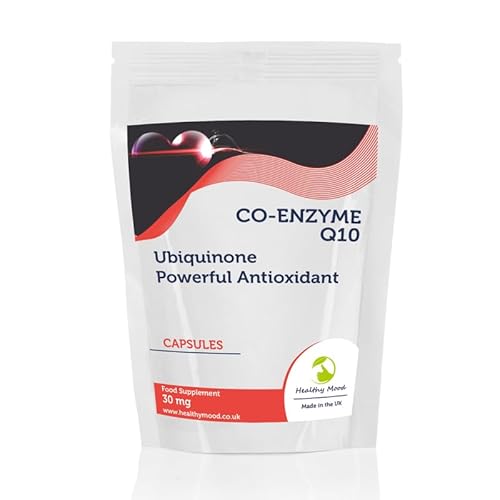 CoQ10 120 Capsules 30mg – Co-Enzyme Q10 Dietary Supplement for Heart Health, Energy Boost & Antioxidant Support