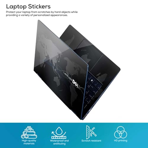 Image of DSGN 140 Full Body Laptop Skin Bubble-Free| Laminated| Removable| HD Quality Sticker for Laptops Upto 15.6 Inches Compatible with DELL