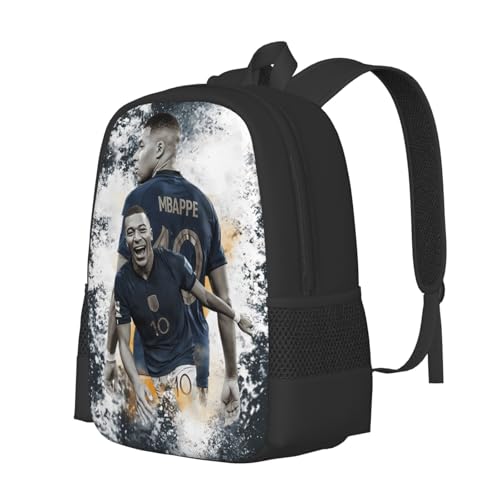 Image of #10 Mbappe #7 Adult Simplicity Backpacks Bag Laptop Bag Bookbag Backpack 16.5 Inch For Daily