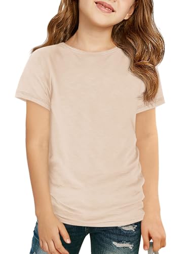 Image of Haloumoning Girls Short Sleeve T Shirts Kids Summer Crewneck Tops