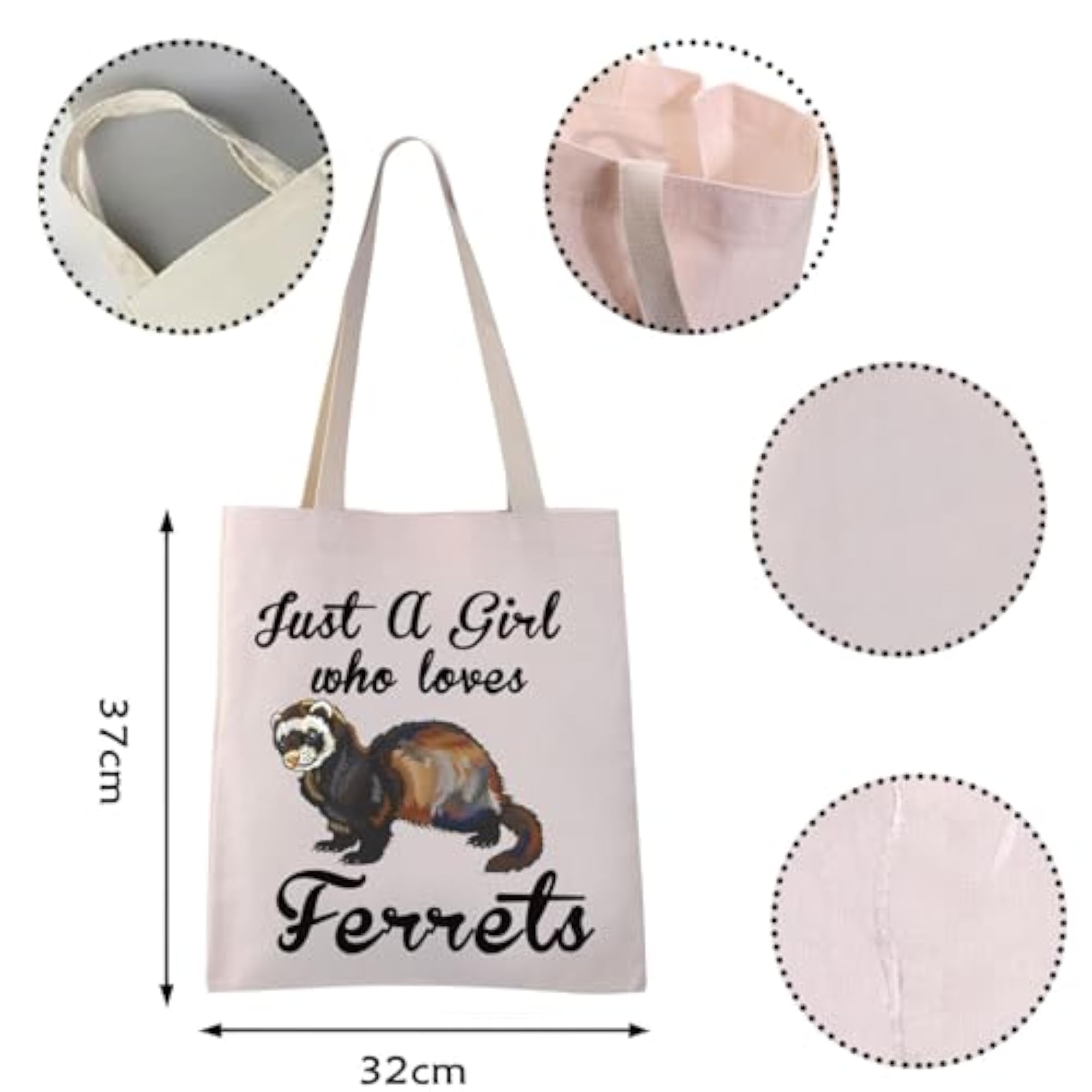 Just a Girl Who Loves Ferrets Cosmetic Bag