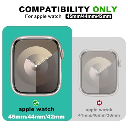 T-ENGINE Rugged Watch band Compatible with Apple Watch Series 9 Band for 45mm 44mm 42mm SE 9/8/7/6/5/4/3 for Men (45mm/44mm/42mm, Gray)