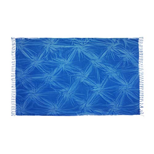 Manumar - Pareo para mujer, opaco, con hebilla, 225 x 115 cm, XXL, tamaño grande, hippie Windstraw azul turquesa. large