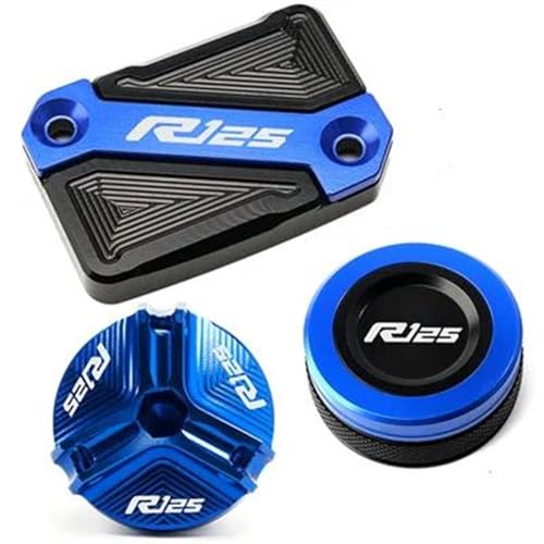 Tapa de líquido de frenos de aluminio mecanizado para YZF R125 2008-2023 en color azul